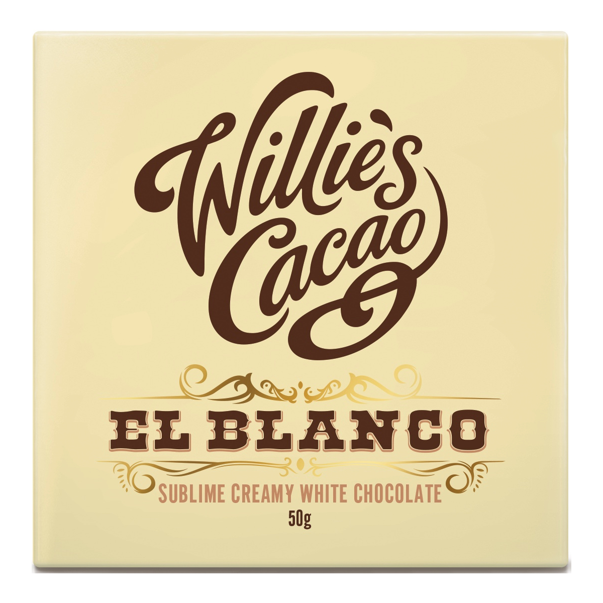 El Blanco. Creamy white chocolate. 50g bar