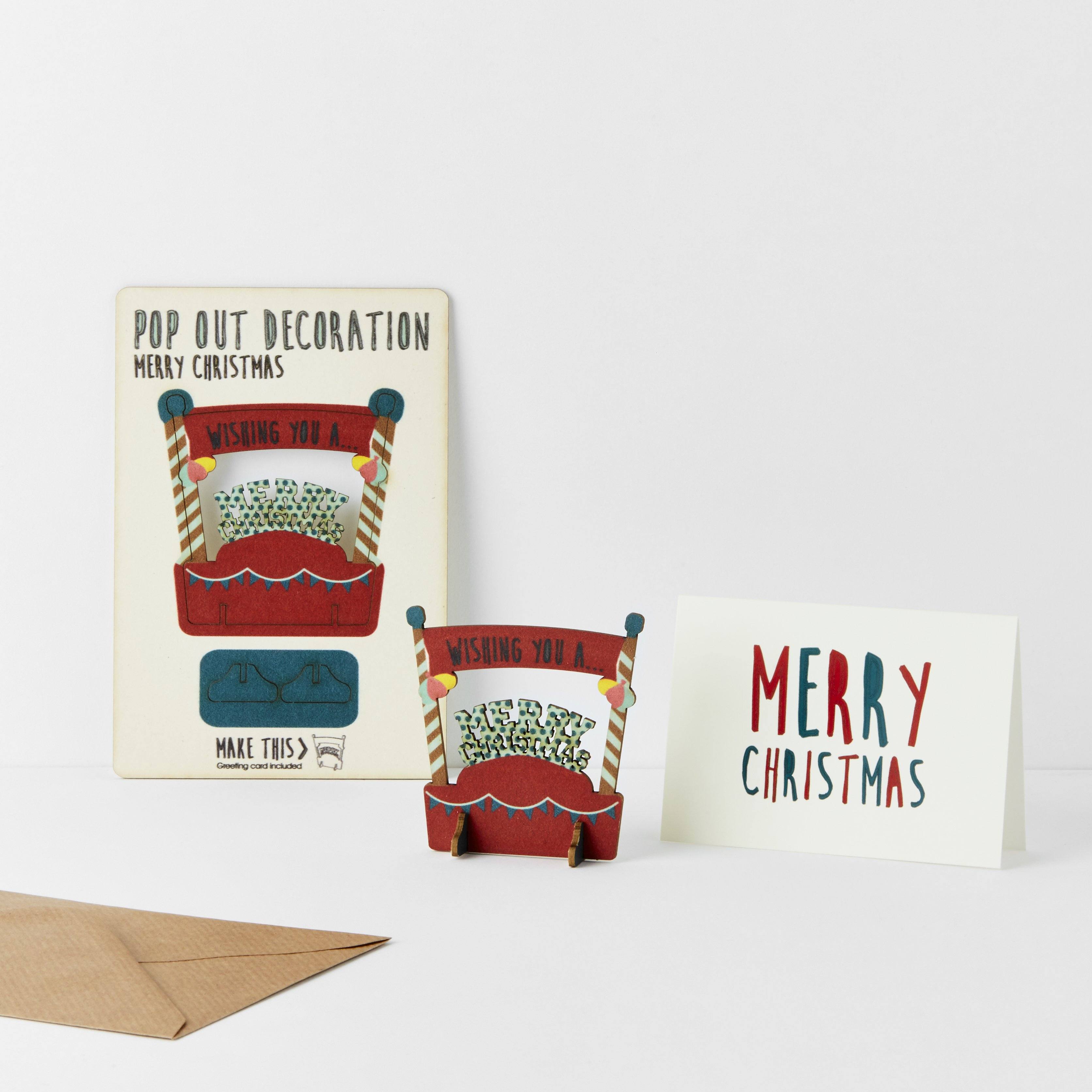 Pop Out Merry Christmas Card