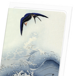 Load image into Gallery viewer, SWALLOW IN FLIGHT: Japanese Greeting Card
