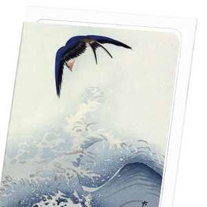 SWALLOW IN FLIGHT: Japanese Greeting Card