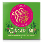 Laden Sie das Bild in den Galerie-Viewer, Ginger Lime. Dark chocolate w. ginger &amp; lime. Vegan. 50g bar
