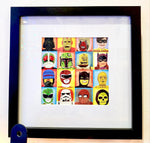 Laden Sie das Bild in den Galerie-Viewer, Heroes and Villains card framed
