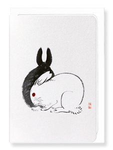 COUPLE OF RABBITS: Japanese Greeting Card