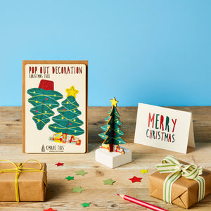 Pop Out Standing Christmas Tree Card