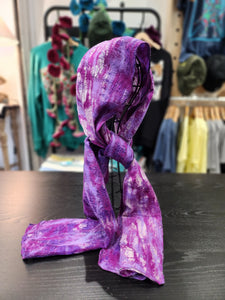 Mulberry Felt and Silk Scarf - Lightweight Winter Scarf