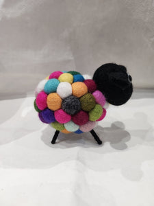 Sally Felt Wool Sheep - Rainbow