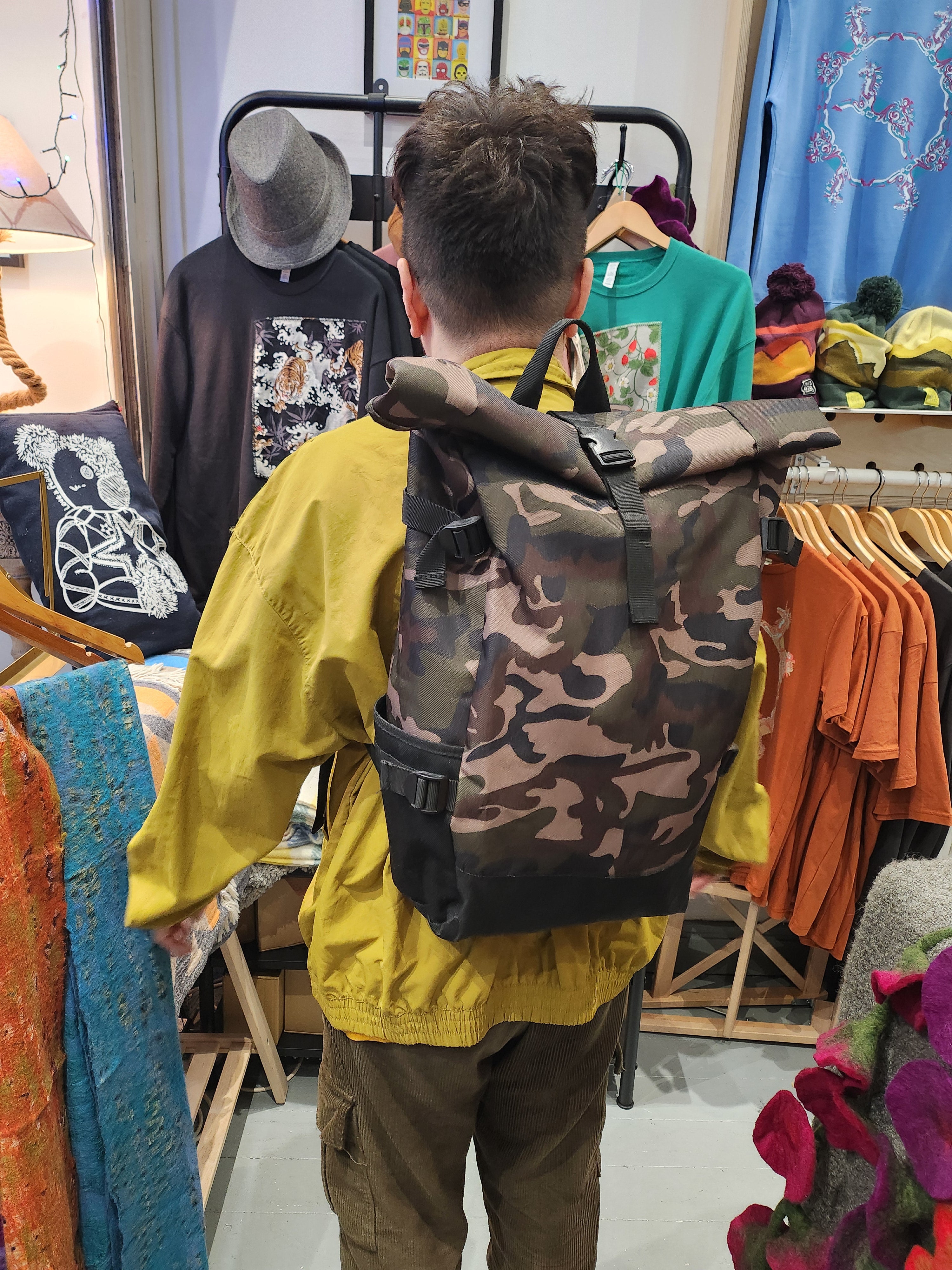 Jungle Camo Roll-top Backpack