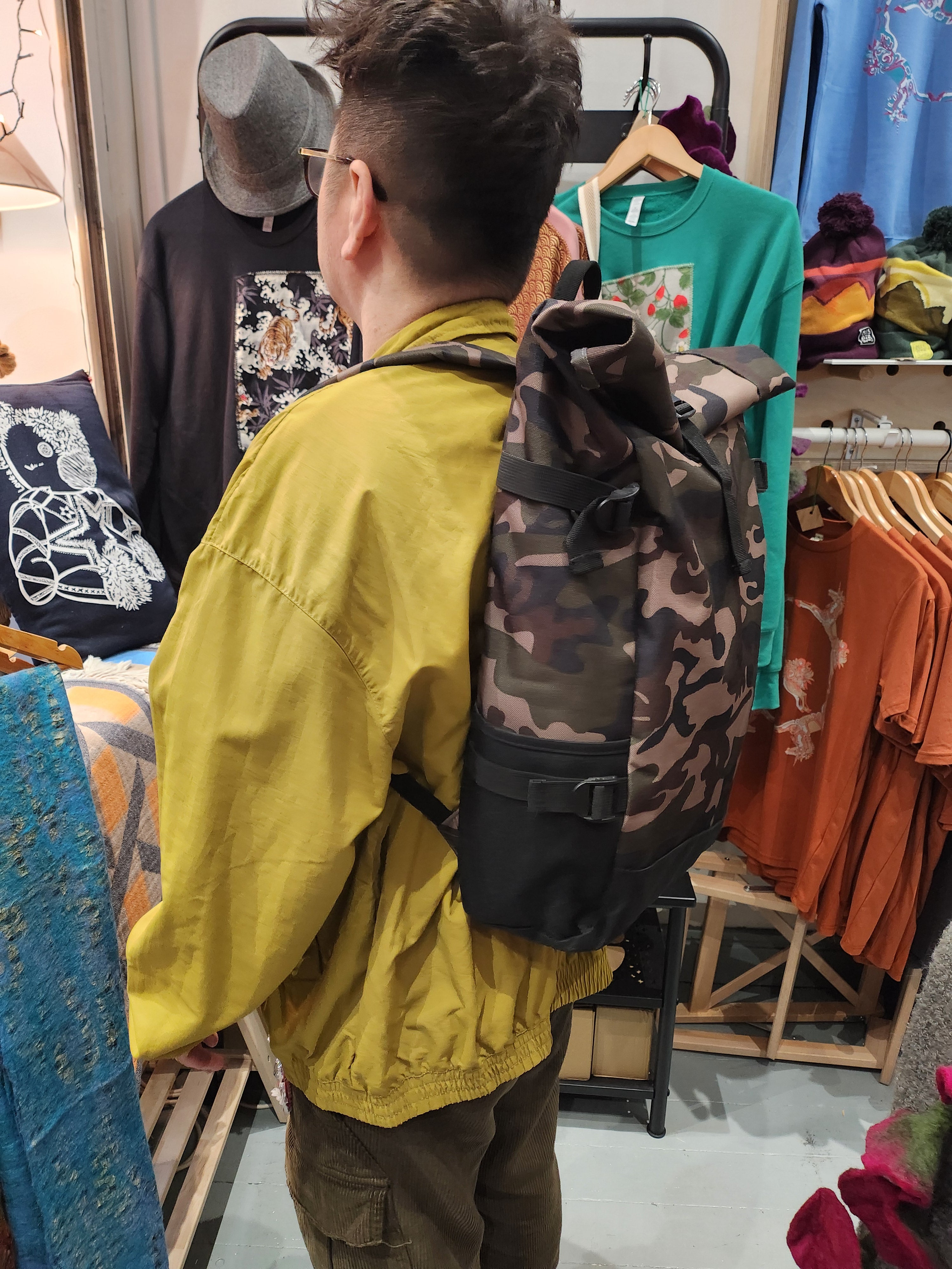 Jungle Camo Roll-top Backpack