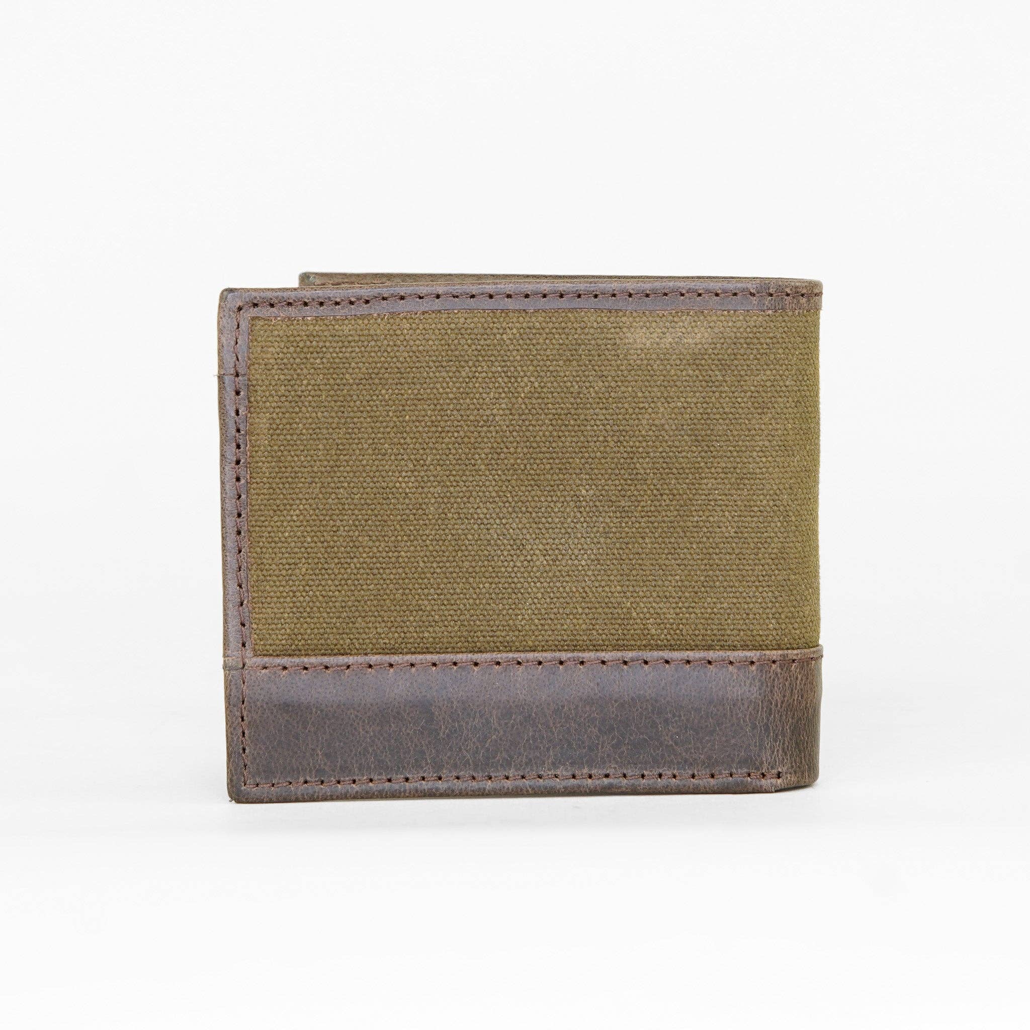 Olive Waxed Canvas Wallet