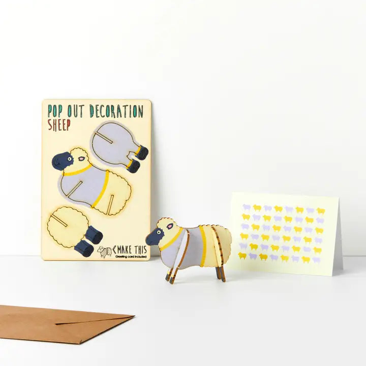 Pop Out Sheep Greeting Card