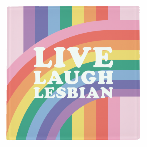 Coasters 'Live Laugh Lesbian Giftware': Cork