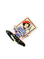 Load image into Gallery viewer, French mime girl paris quirky unusual brooch by Rosie Rose Parker
