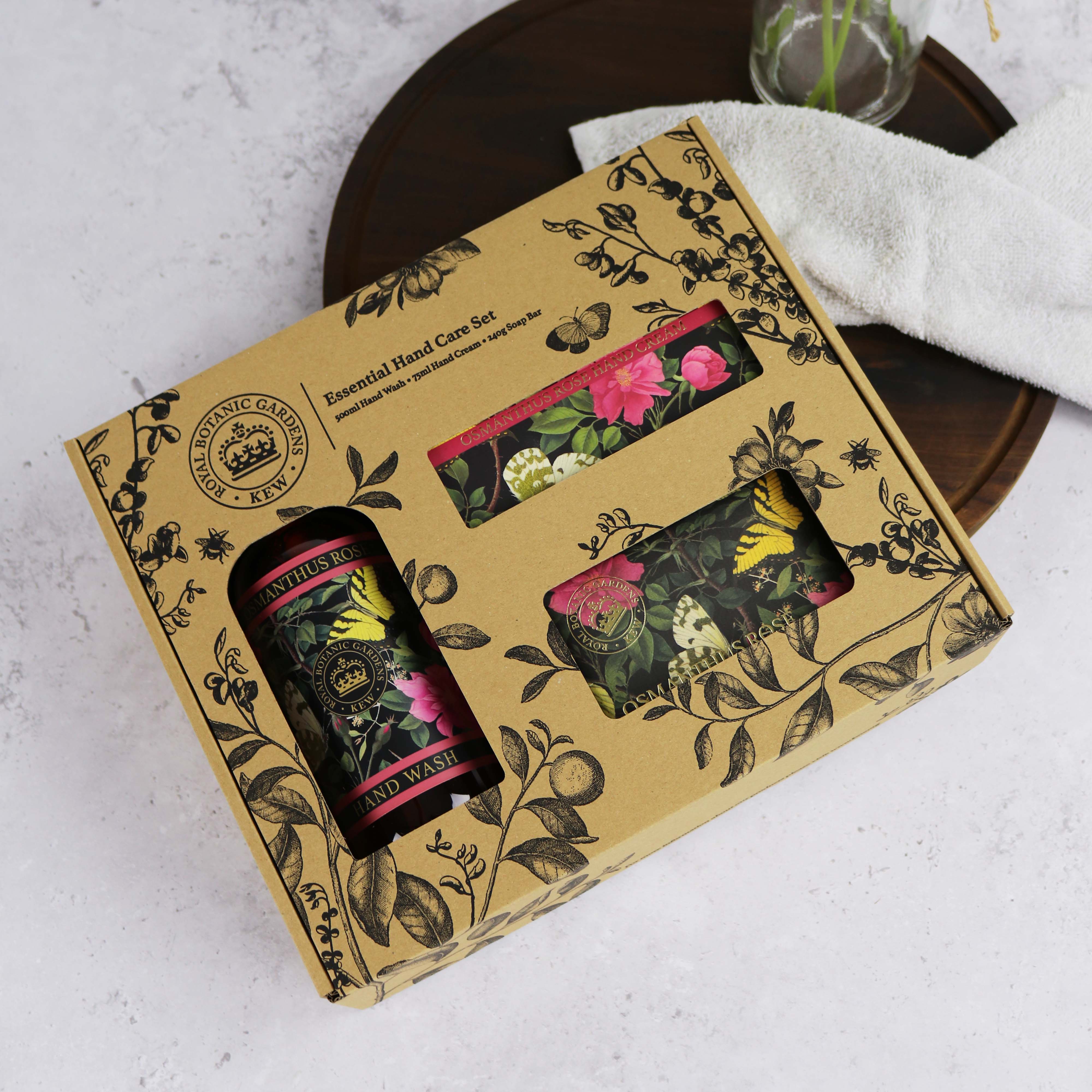 Kew Gardens Osmanthus Rose Essential Hand Care Gift Box