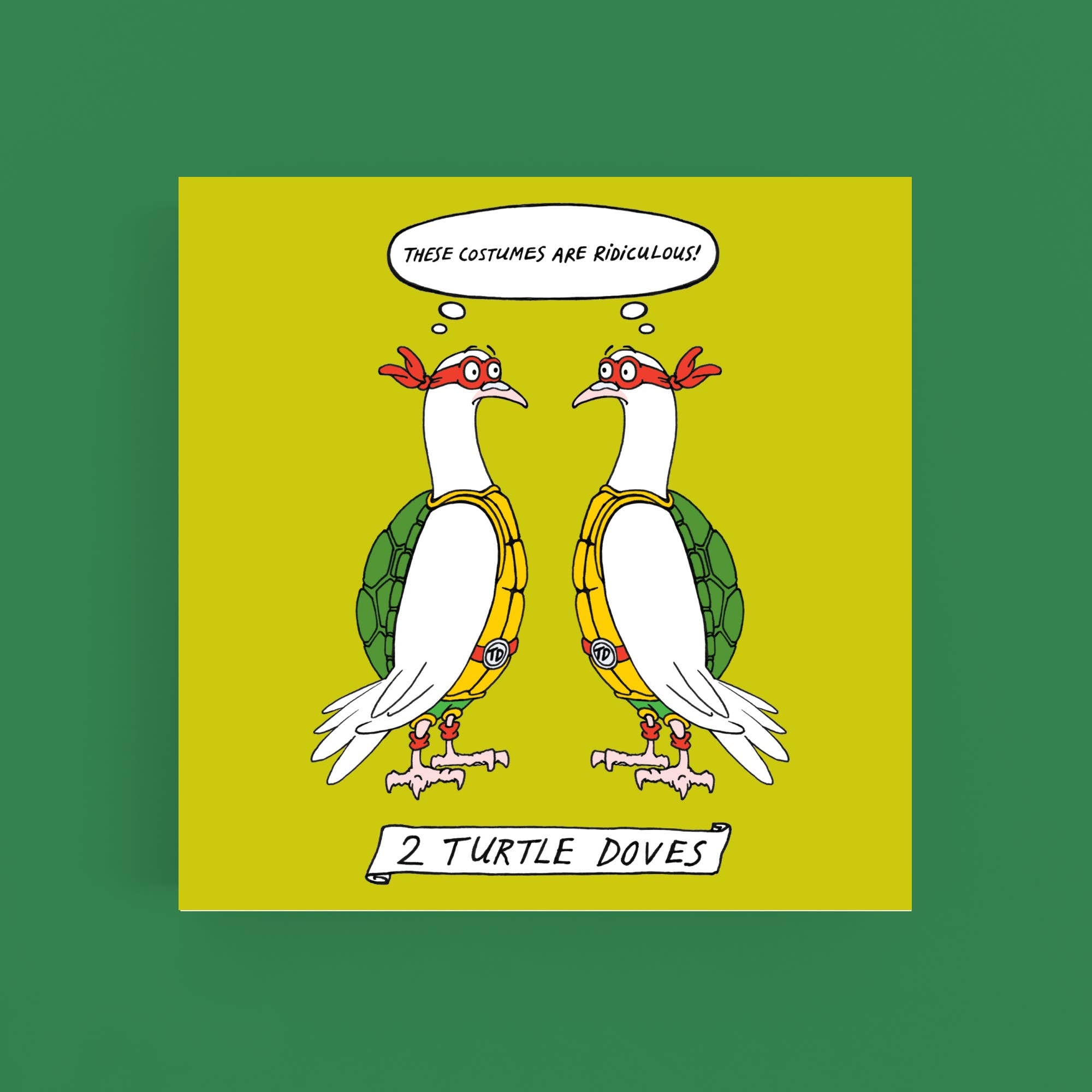 Two Turtle Doves- Christmas Card by Cardinky