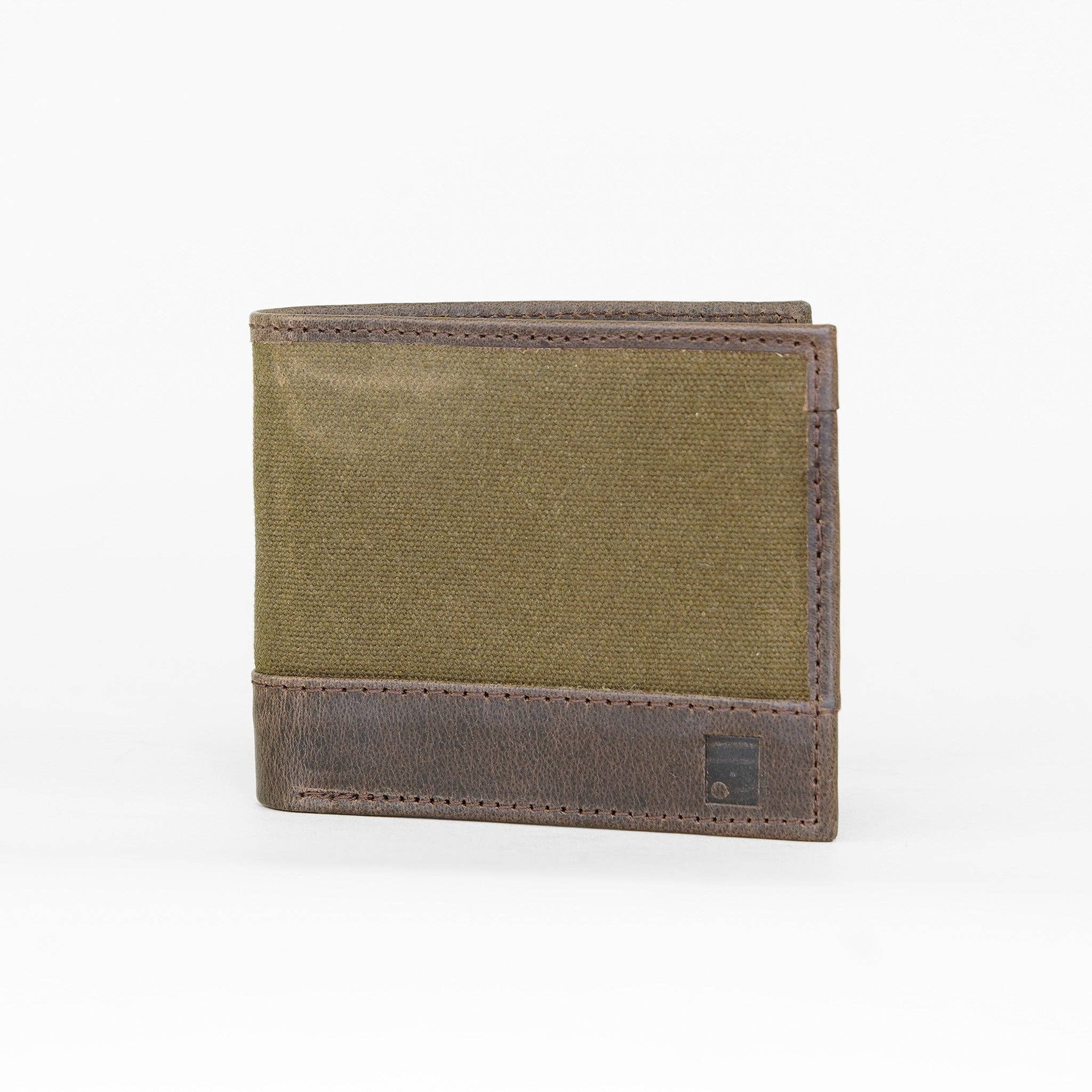 Olive Waxed Canvas Wallet