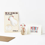 Laden Sie das Bild in den Galerie-Viewer, Pop Out Standing Snowman Christmas Card
