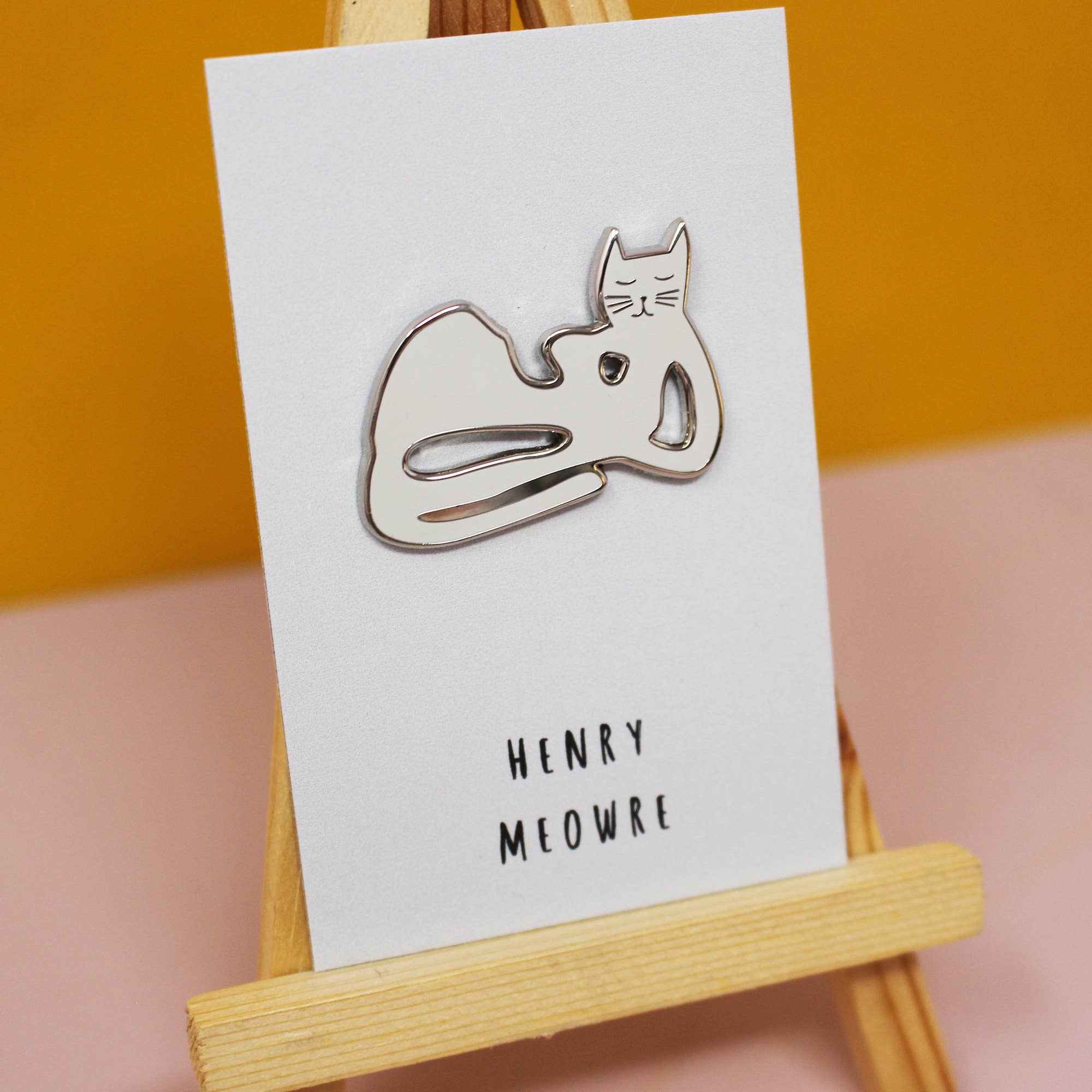 Henry Meowre Cat Artist Pin