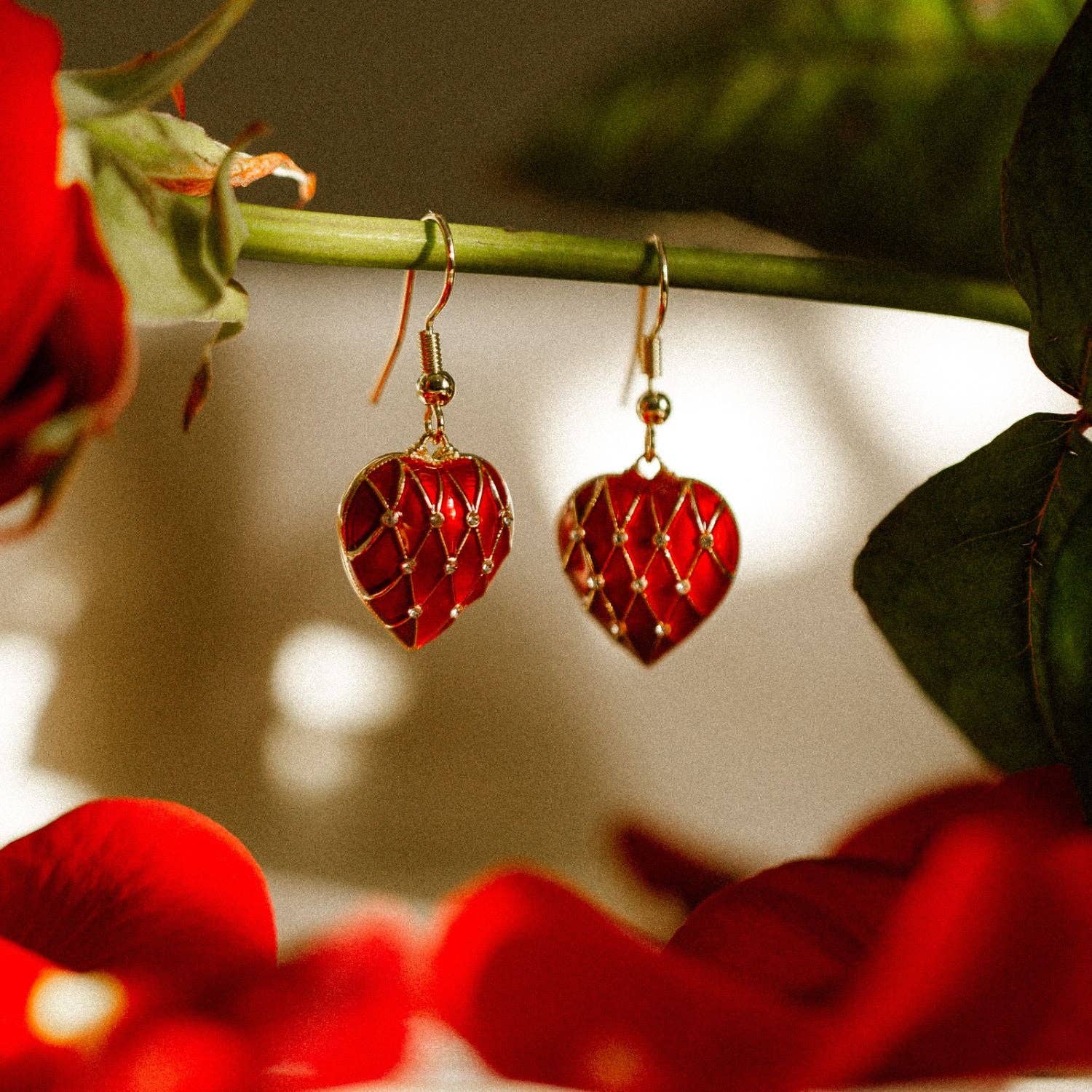 Heart Drop Earrings