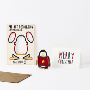 Pop Out Penguin Christmas Card