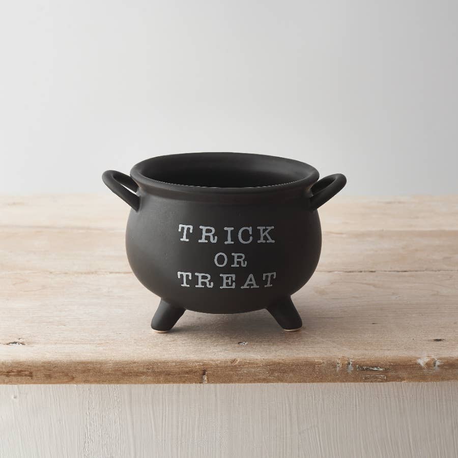 Trick or Treat Halloween Cauldron, 17.5cm