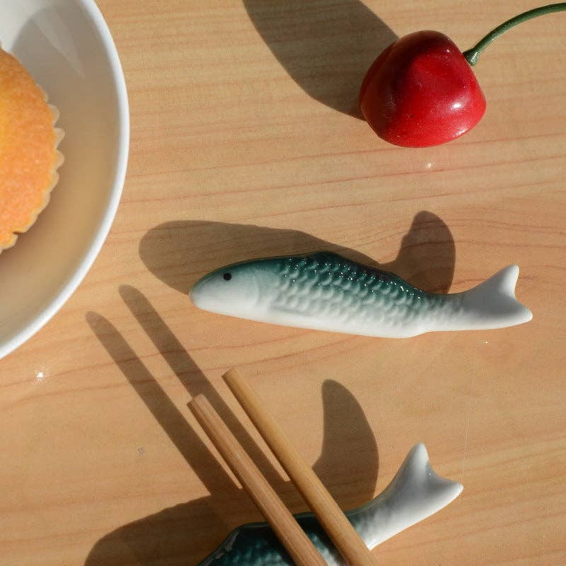 Green Fish Chopstick Rest