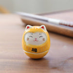 Load image into Gallery viewer, Ceramic Lucky Cat Ornament Tumbler: Yellow
