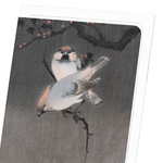 Load image into Gallery viewer, WAXWING BIRDS: Japanese Greeting Card
