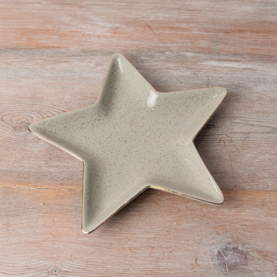 Star Shape Speckled Ceramic Dish