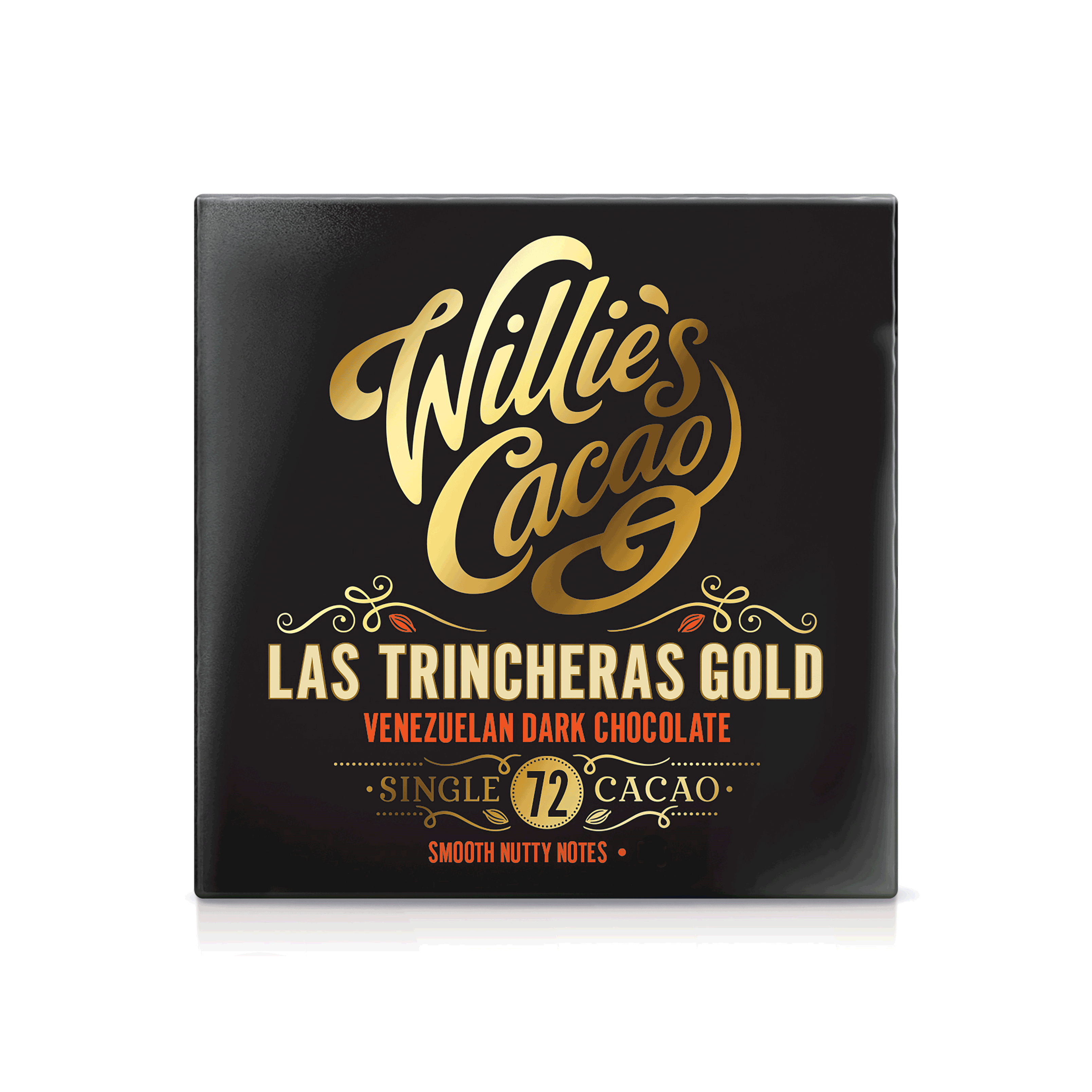 Las Trincheras 72% dark chocolate. Nutty. Vegan. 50g bar