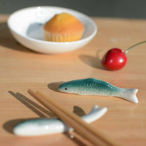 Green Fish Chopstick Rest