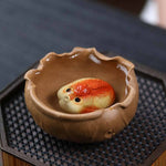 Laden Sie das Bild in den Galerie-Viewer, Gohobi Handmade Ceramic YiXing Clay Goldfish Ornament Tea pet - large size
