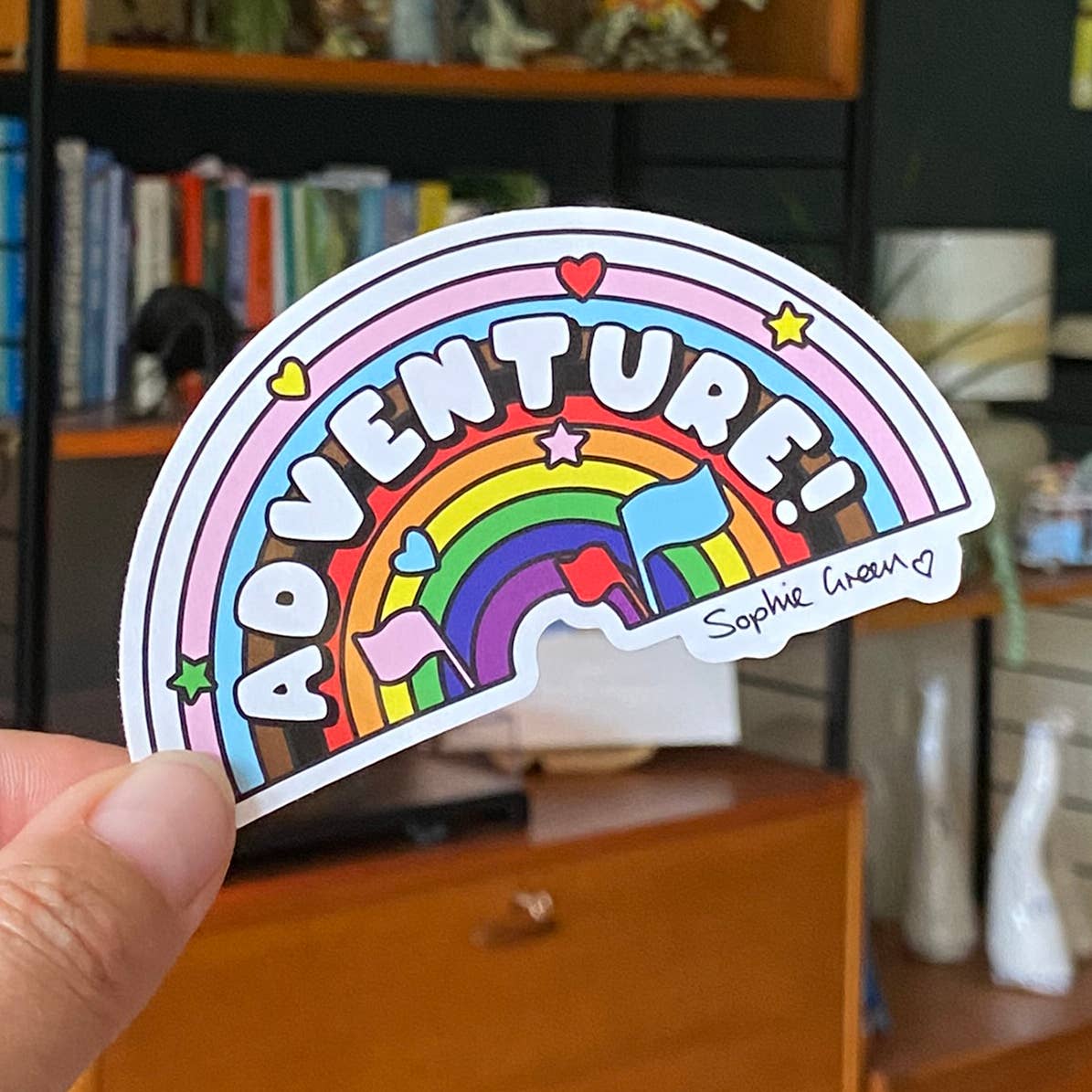 Adventure! Rainbow Big Vinyl Sticker Pride LGBTQ+