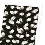 Laden Sie das Bild in den Galerie-Viewer, KIMONO PATTERN OF CRANES: Japanese Greeting Card
