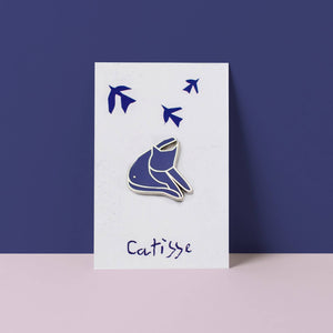 Catisse Blue Cat Enamel Pin