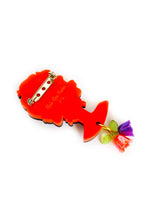 Load image into Gallery viewer, Novelty unusual quirky colourful floral lady brooch by Rosie Rose Parker
