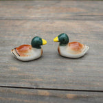 Load image into Gallery viewer, Gohobi Green Mandarin Duck Chopstick Rest
