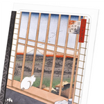 Laden Sie das Bild in den Galerie-Viewer, ASAKUSA RICE FIELDS CAT: Japanese Greeting Card
