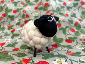 Sue Felt Wool Sheep - White