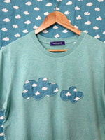 画像をギャラリービューアに読み込む, KUMO Cloud Japanese cotton patch T-shirt
