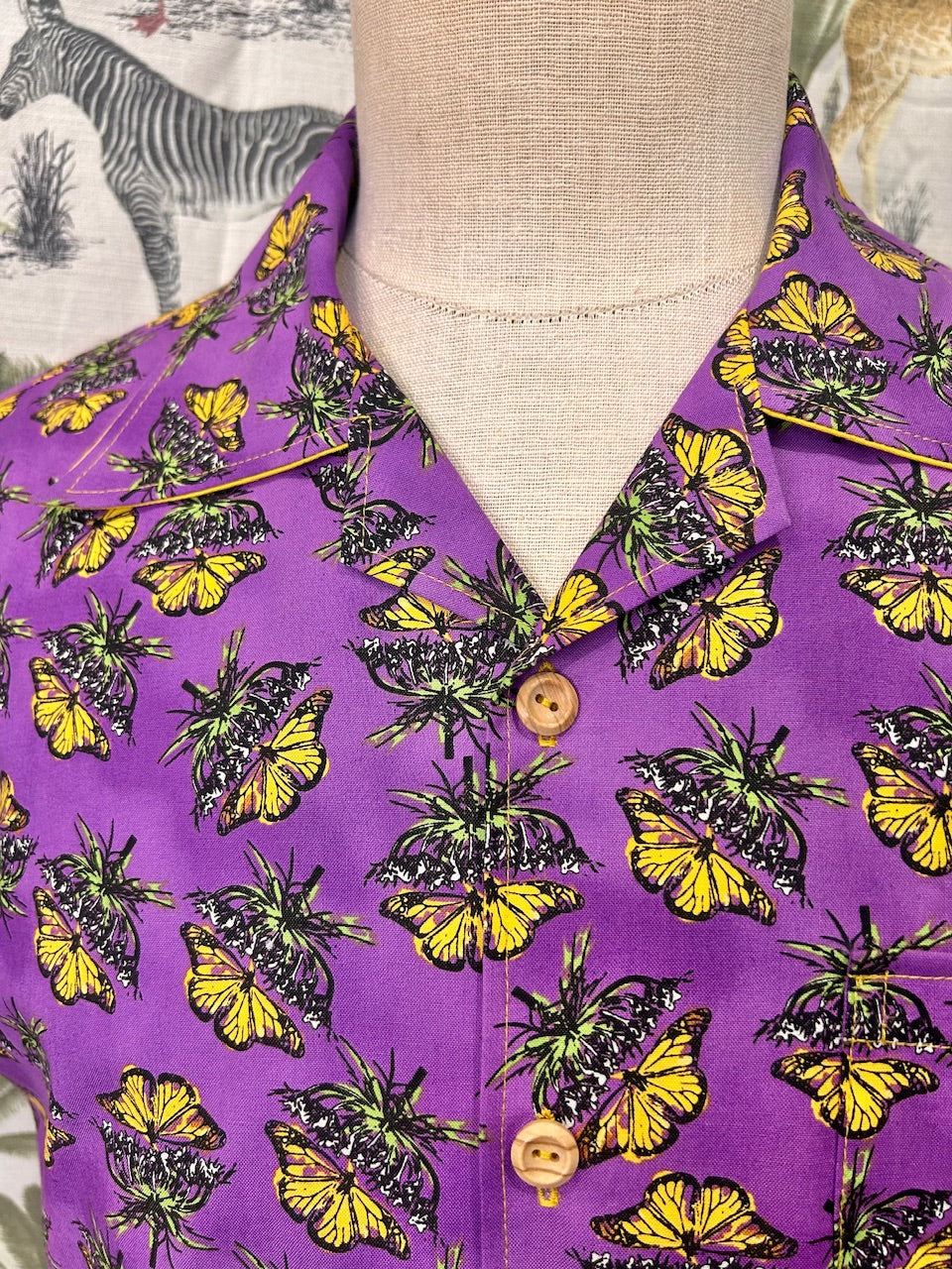 Yellow Butterfly Cotton Shirt