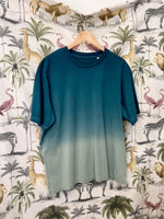 Load image into Gallery viewer, Sage Dip Dye organic cotton T-shirt
