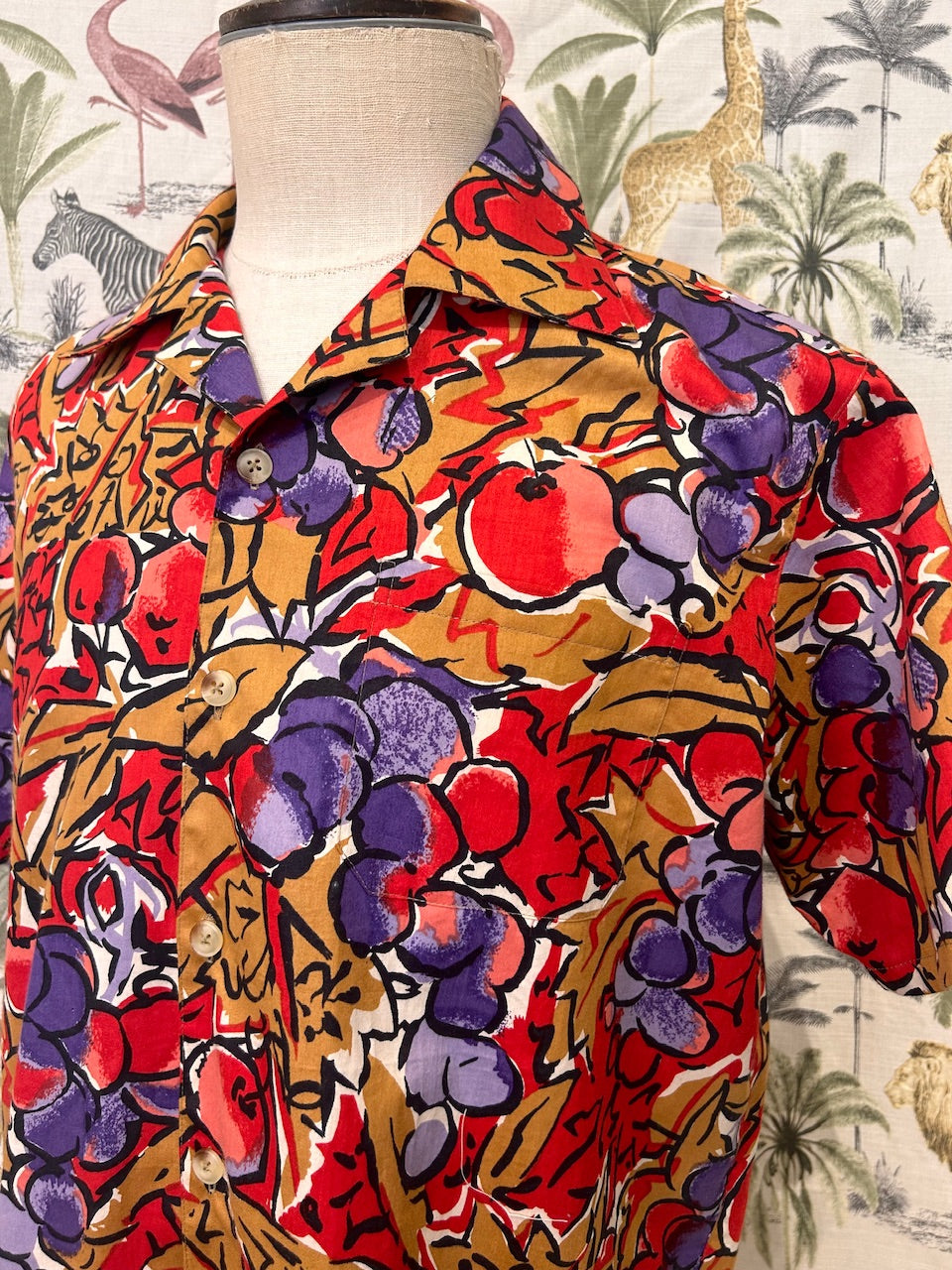 Apples and Grapes Cotton Sateen Shirt