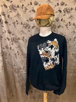 Load image into Gallery viewer, MUSASHI Patch Off-shoulder Fleece
