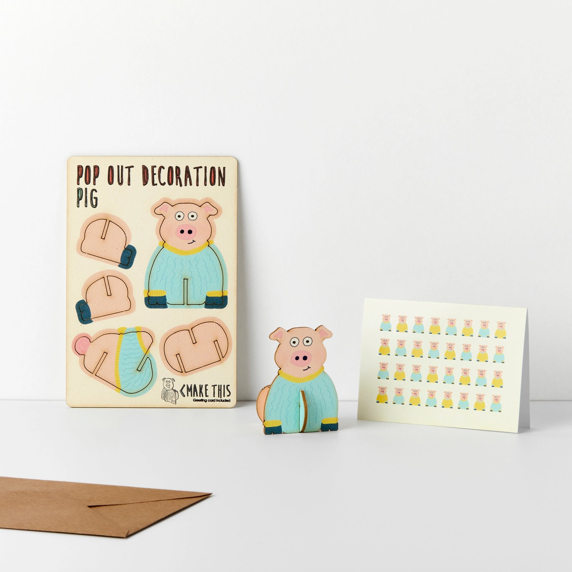 Pop Out Pig Greeting Card