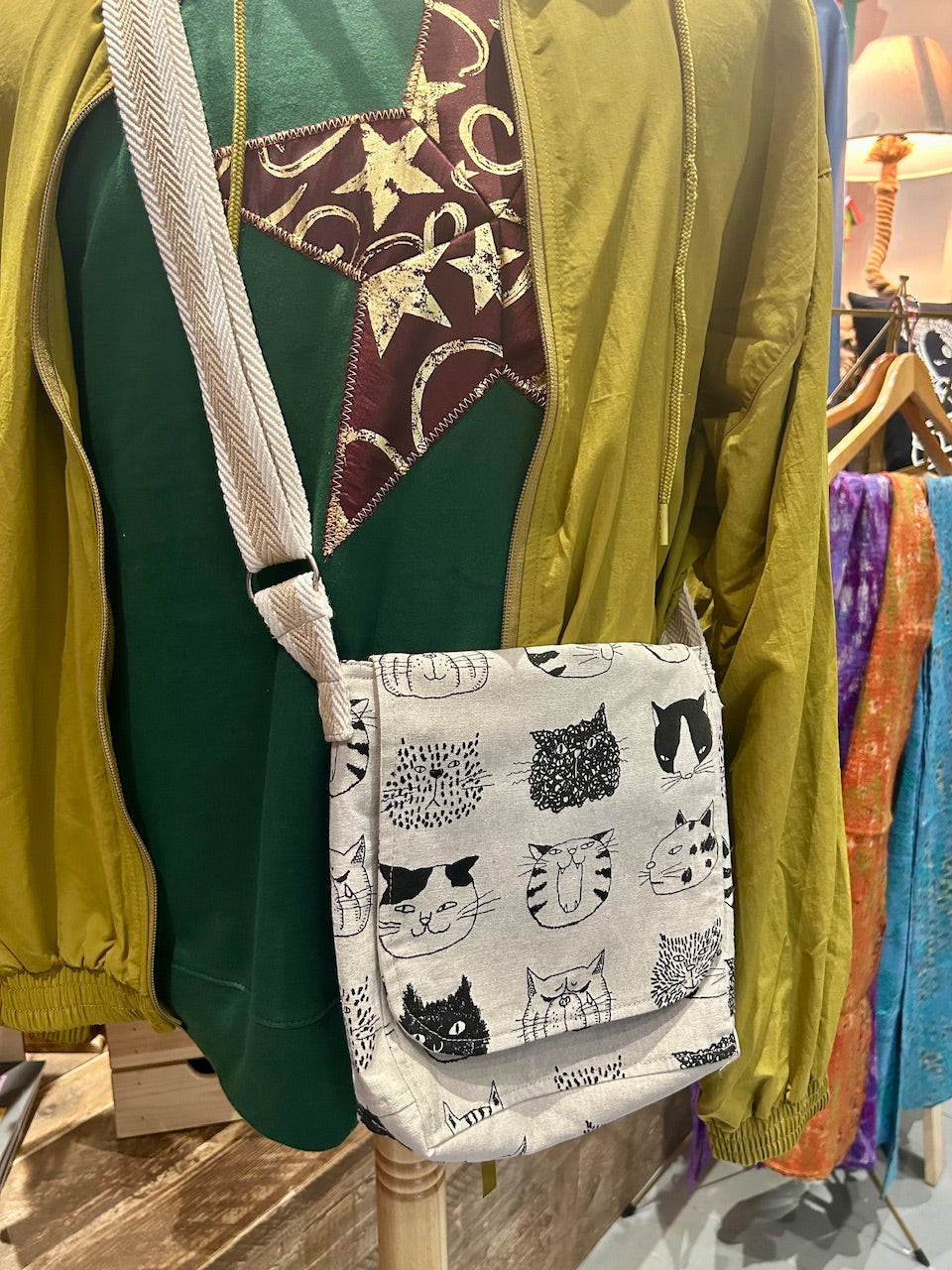 Cat Second Attack One-off Bespoke Cross Body Bag