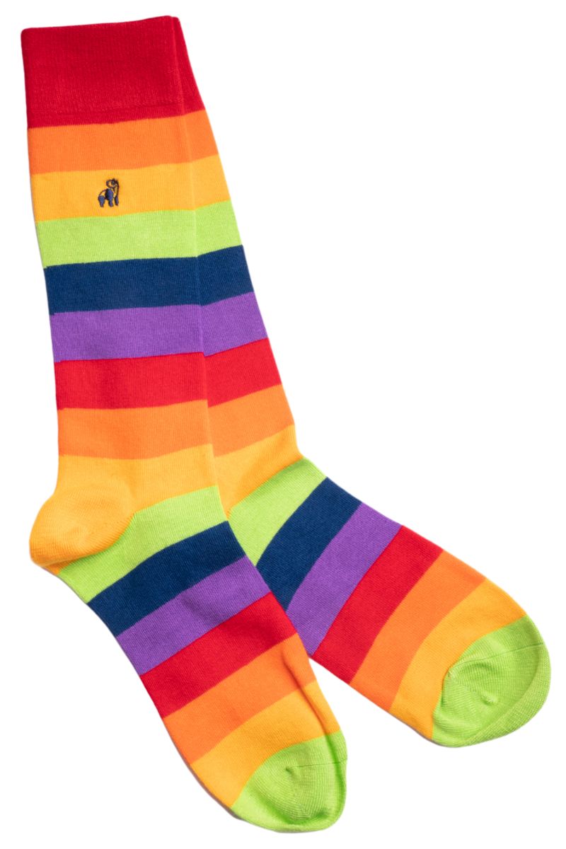 Pride stripe small socks size 3-7 from Swole Panda