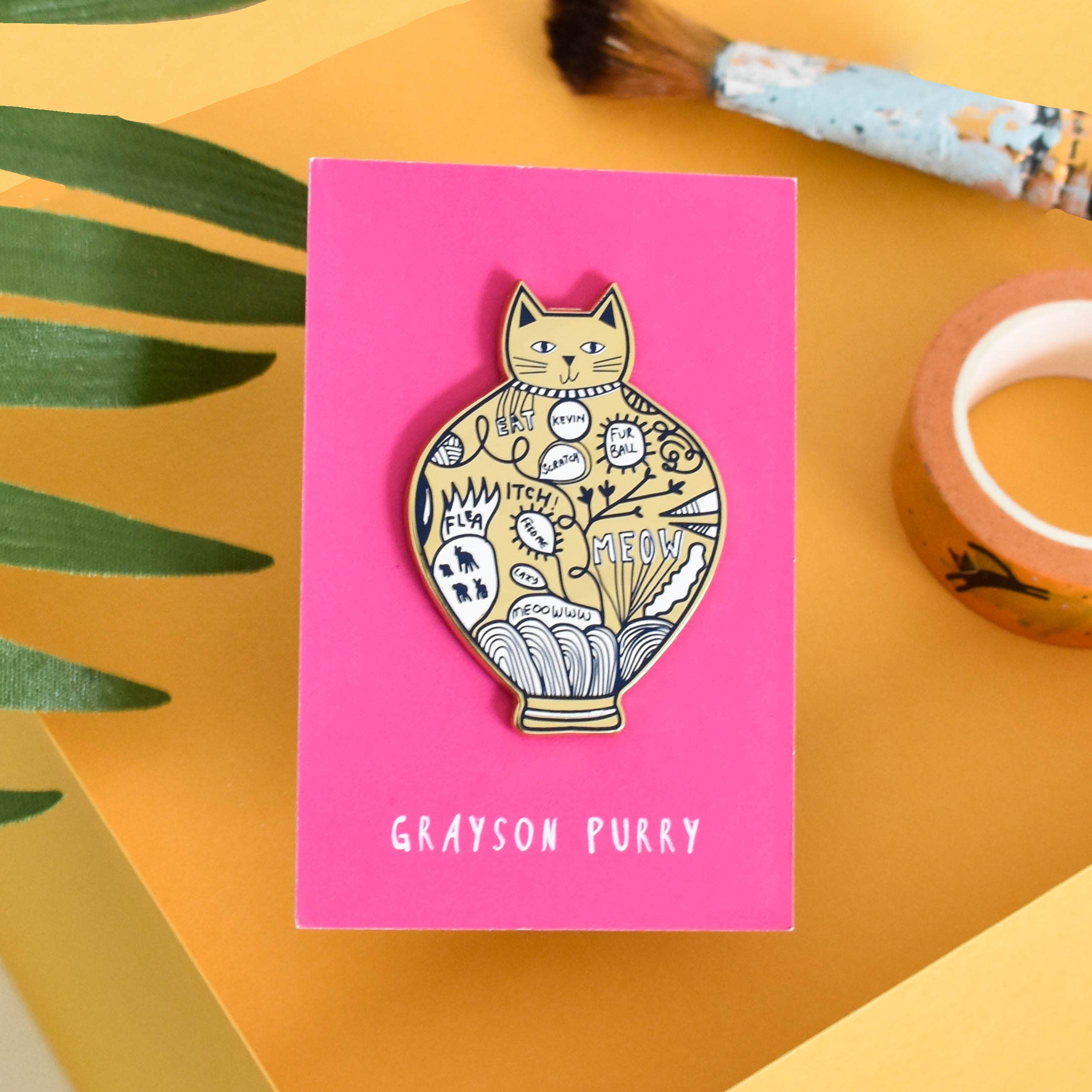 Grayson PURRY Cat Artist Pin