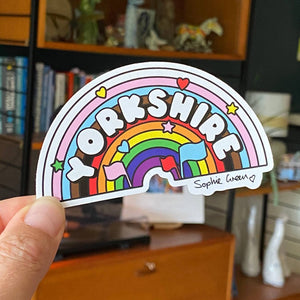 Yorkshire Rainbow Pride Big Vinyl Sticker LGBTQ+