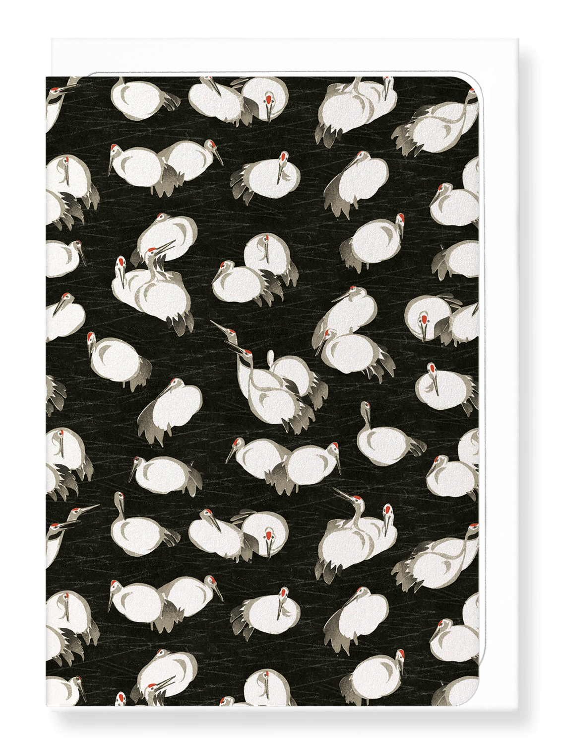 KIMONO PATTERN OF CRANES: Japanese Greeting Card