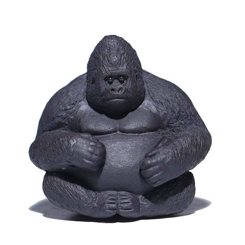 Gohobi Handmade Ceramic YiXing Clay Animals Ornament Tea pet: Gorilla